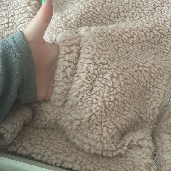 RSQ Solid Cozy Womens Blush Sherpa Jacket Size Medium - Picture 7 of 11